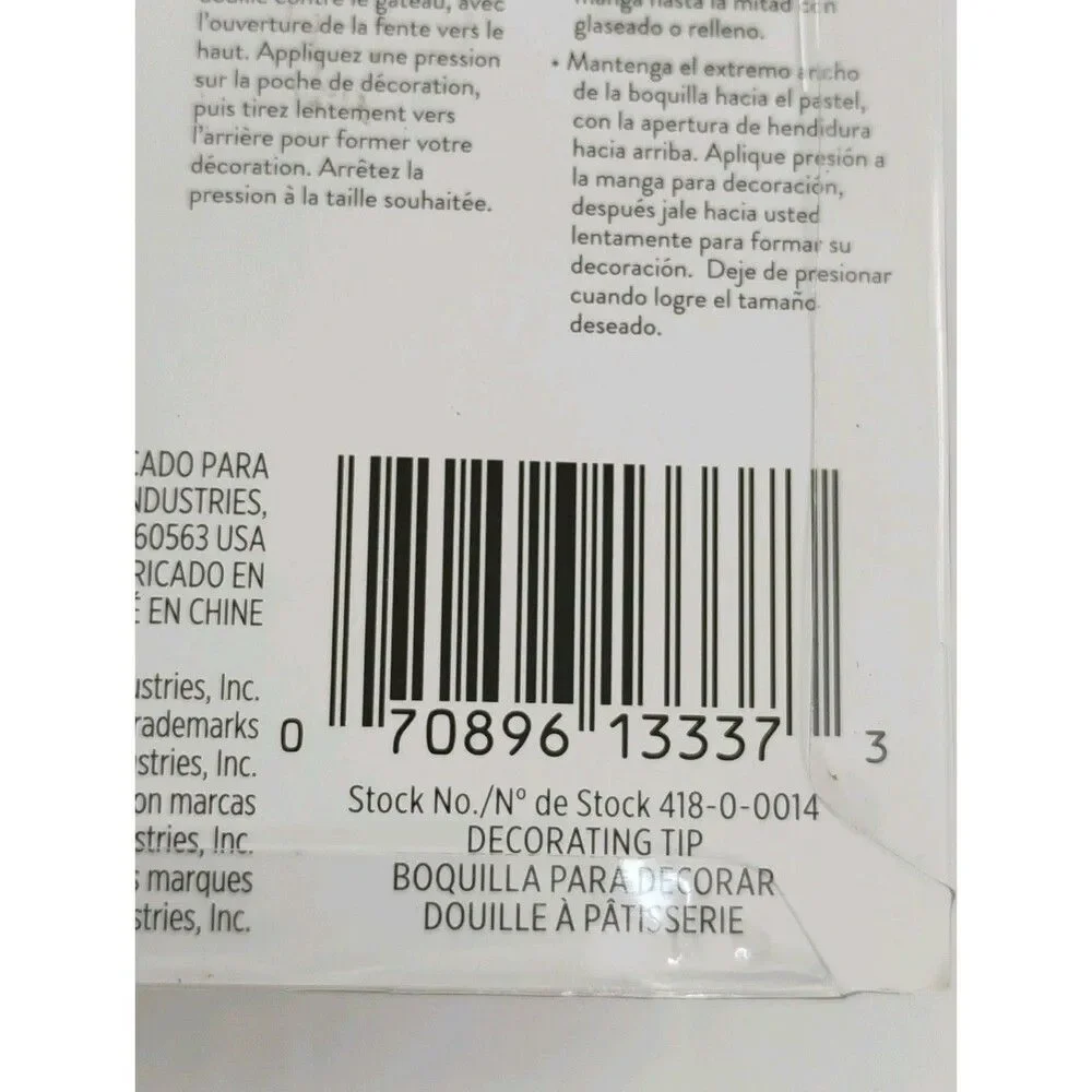 Wilton St. Honore Decorating Tip Stainless Steal NEW IN PKG
